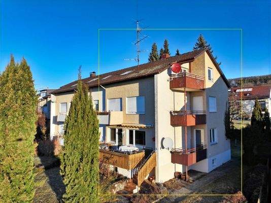 Seitenansicht-Hausteil ist gelb markiert