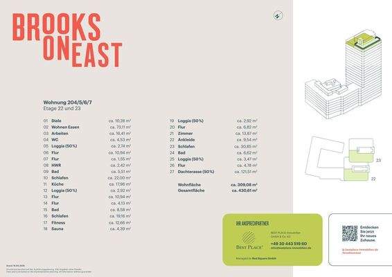 Vertriebsgrundriss WE204+2025+206+207