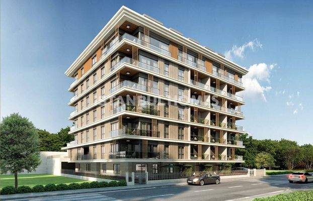 Flats with Horizontal Architecture and Sea View in Üsküdar