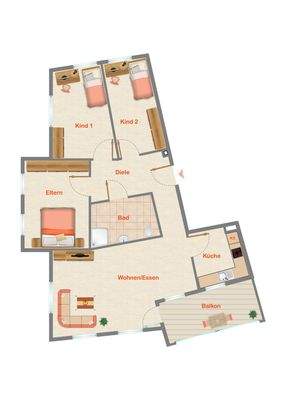 unverbindliche Grundrissdarstellung