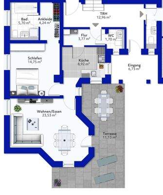Wohnung 01 mit Gartenanteil