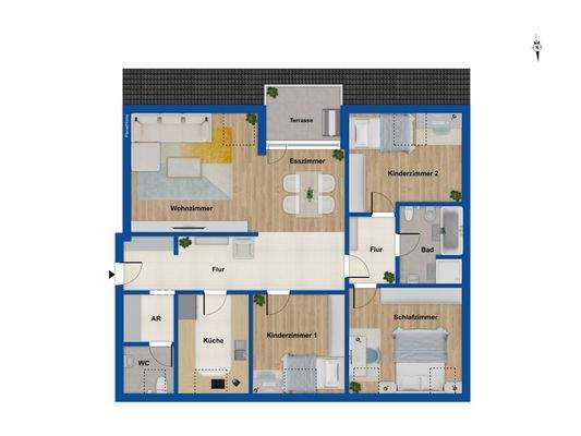 Grundriss Dachgeschosswohnung