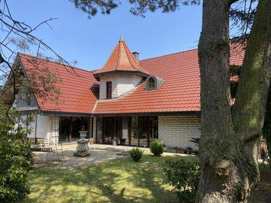 Terrasse mit Teichblick