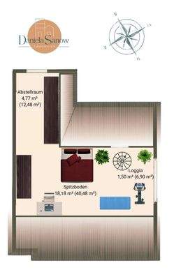 Grundriss Spitzboden