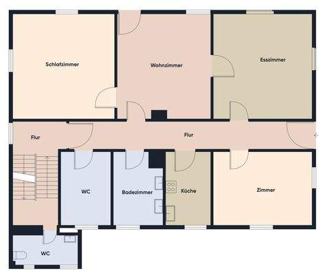 Grundriss ohne Maßstab / 1. Obergeschoss