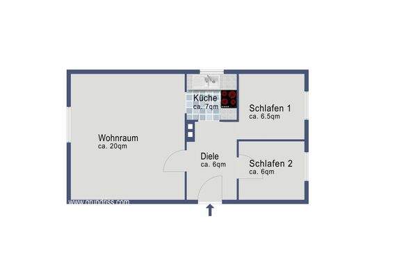 Grundriss gezeichnet