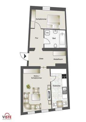 Grundrissplan - nicht maßstabsgetreu!