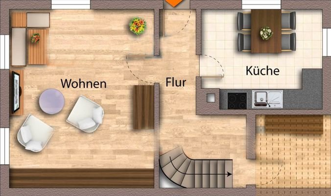 Grundriss EG - Wohnhaus