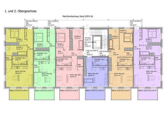 1. u. 2. OG Haus Nord