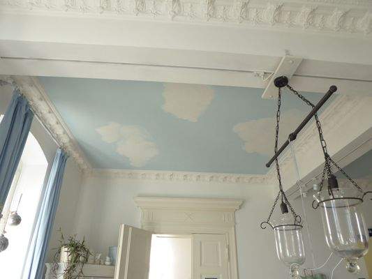 Stuckdecke in Kochen/Essen der Wohnung 1