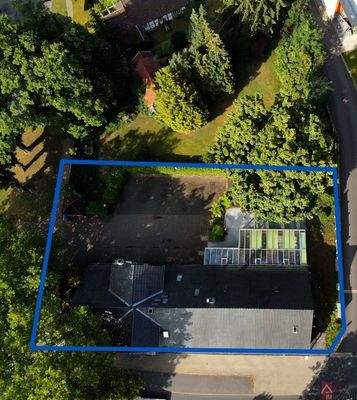 Vogelperspektive Grundriss des Grundstückes