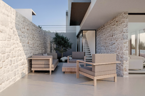 Kreta, Almyrida: Neubau-Projekt! Moderne Villa mit Meer- und Bergblick zu verkaufen