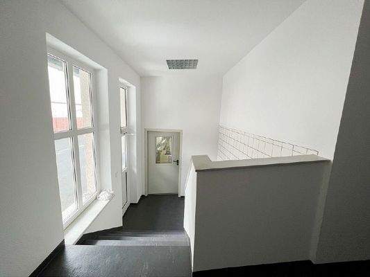 Treppenaufgang zum Büro