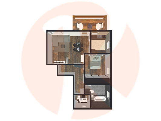 Grundriss mit Renovierungsbeispiel