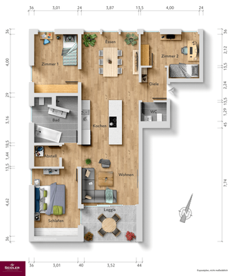 Illustrierter Grundriss