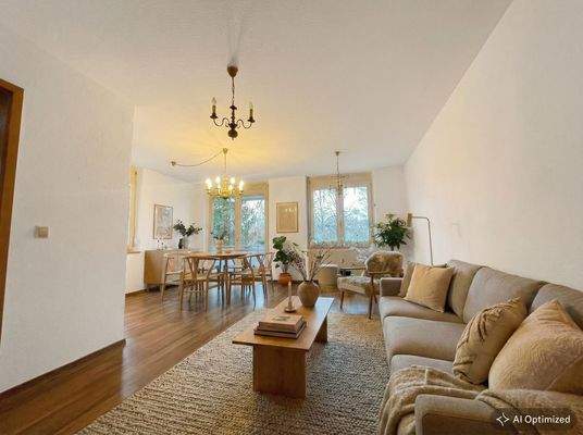 [KI-optimiertes Foto] Referenzbild Wohn-Essbereich