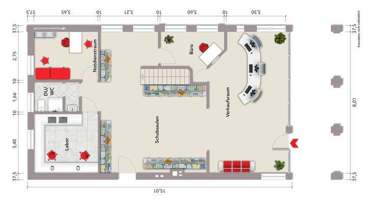 Grundriss EG (Einrichtungsbeispiel)