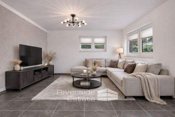 Wohnzimmer (virtuell neu eingerichtet)