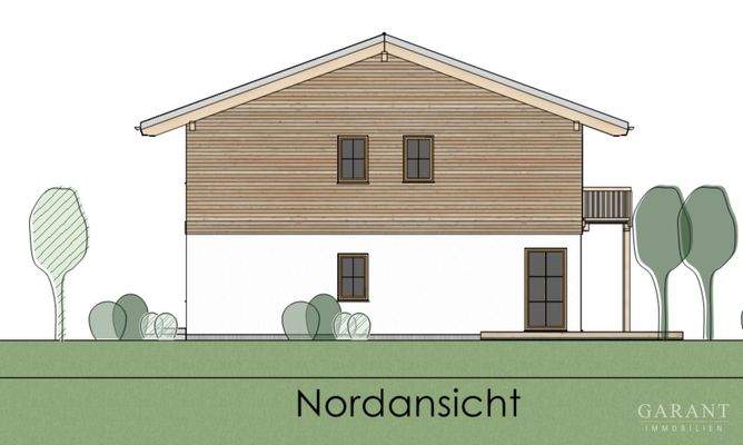 Doppelhaus Nordansicht