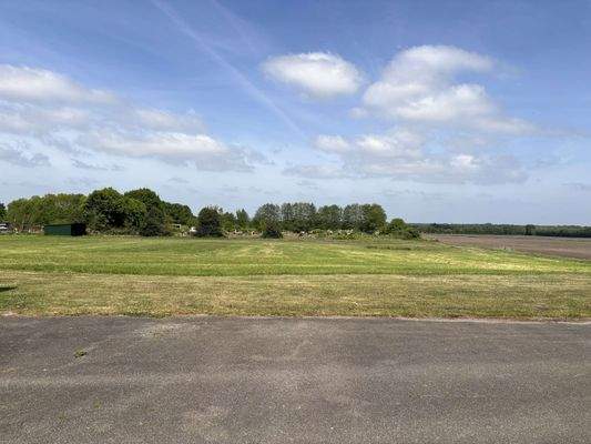 Blick vom Haus auf das Grun...