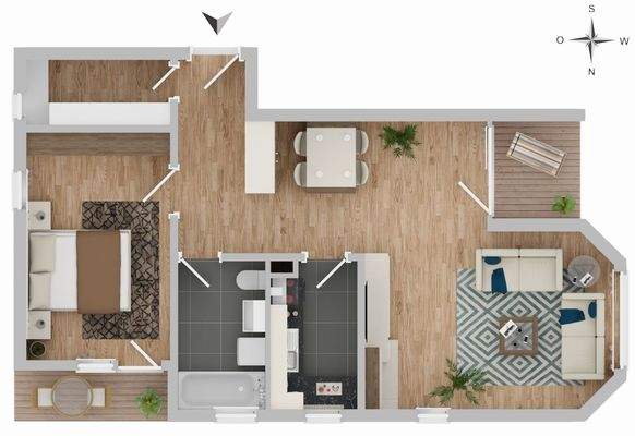 Illustrierter Grundriss