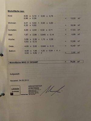 Wohnflächenberechnung