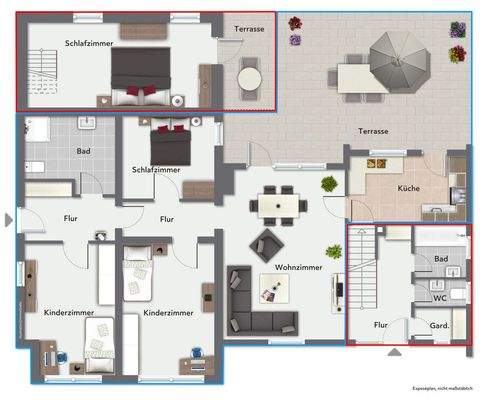 Erdgeschoss Wohneinheit kenntlich