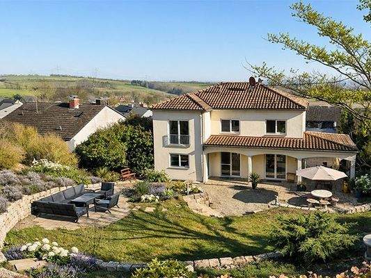 Garten Ansicht von Obstwiese