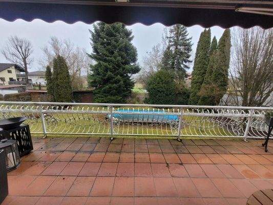 Balkon mit Blick auf das Schmuttertal