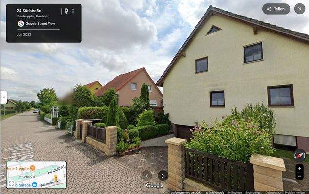 Straßenseite Einfahrt TG 