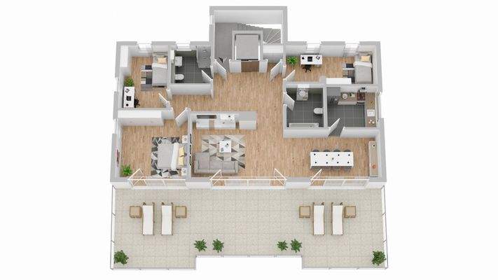 illustrierter Grundriss