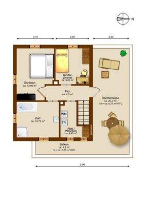 Obergeschoss Grundriss