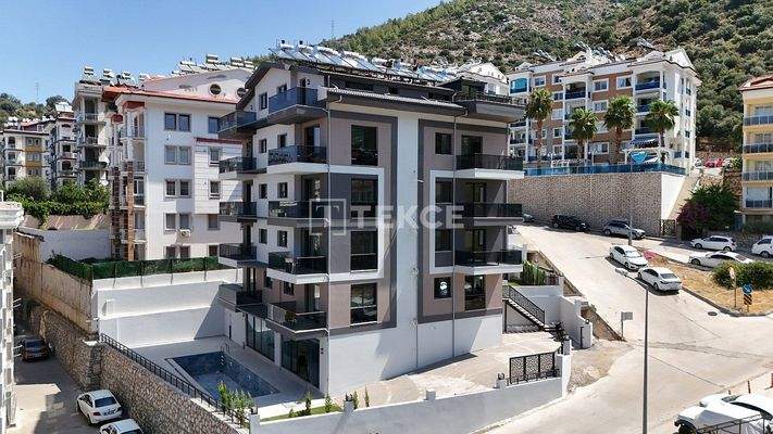 Elegant Apartments in a Complex with a Pool in Fethiye Muğla