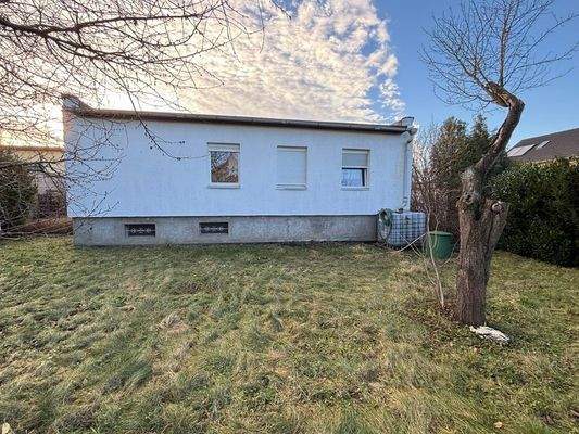 Rückansicht vom Bungalow