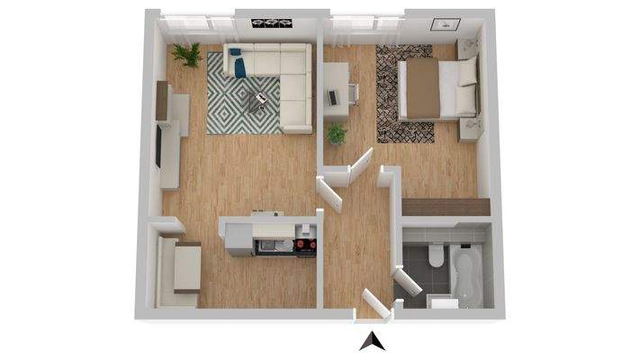 Grundriss der Wohnung