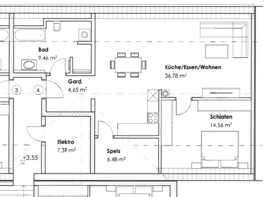Grundriss Wohnung Nr. 4