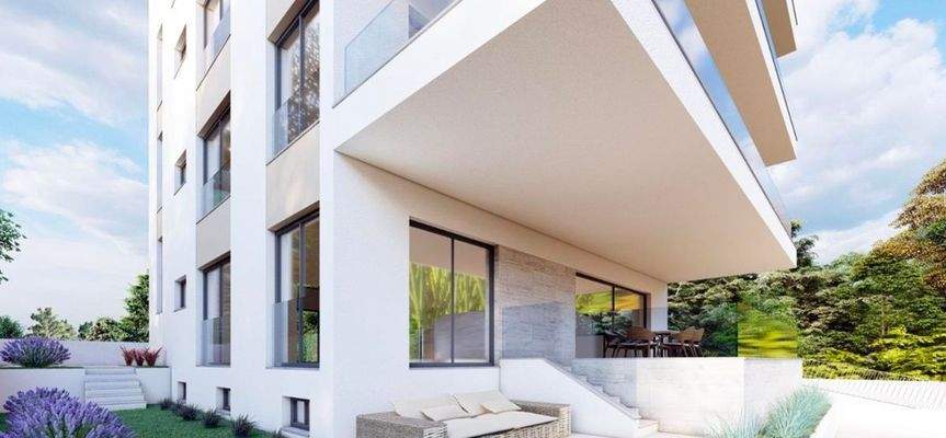 Außenbereich mit Blick auf die Terrasse