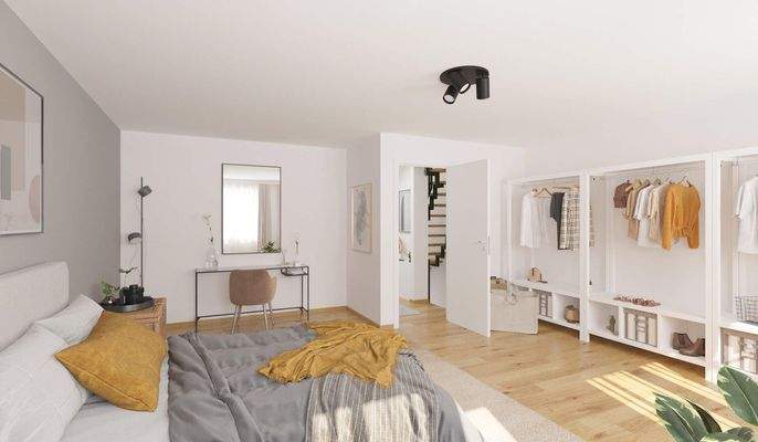 Großes und helles Schlafzimmer