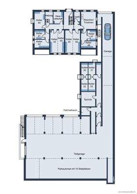 Grundrissskizze Keller und TG