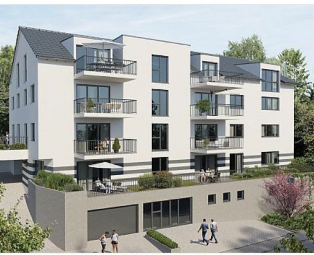 Neubau+Erstbezug: Exklusive DG-4-Zimmer-Wohnung, 110m², 2 Balkone, Einbauküche, 2 Tageslicht-Bäder, 2 Stellplätze