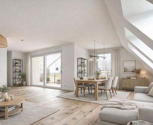 Wohnen / Essen (KI-Staging)