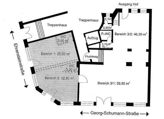 Grundriss Gewerbefläche