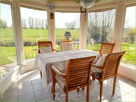 Wintergarten unter Reet