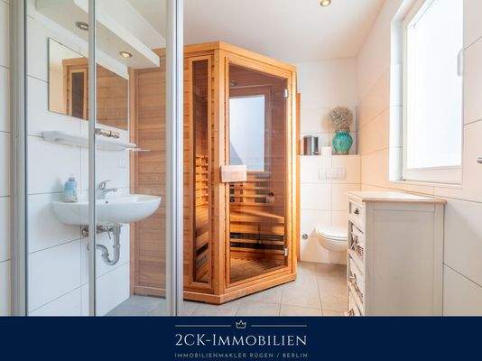 Badezimmer mit Sauna