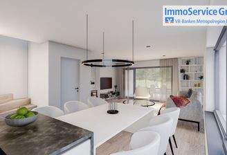 Visualisierung Wohnzimmer Haus in Haus Stadthaus