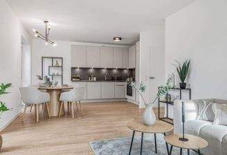 Wohn-, Koch- und Essbereich