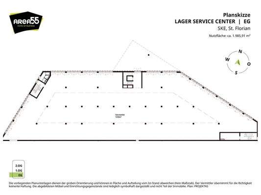 Planskizze Lagerfläche EG