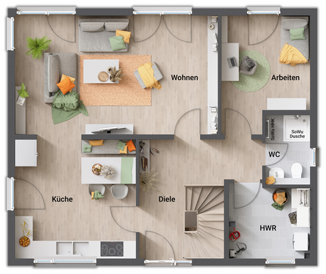 Grundriss-Stadthaus-Flair-152-Erdgeschoss-mit-Hobb