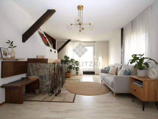 Kaminzimmer (KI eingerichtet)