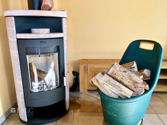 Wohnzimmer, Schwedenofen